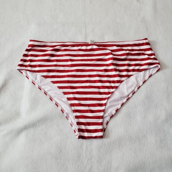 Daci Swimsuit Bathing Suit Size 22W Red White Blue 2 Piece Removable Pads - Picture 5 of 16